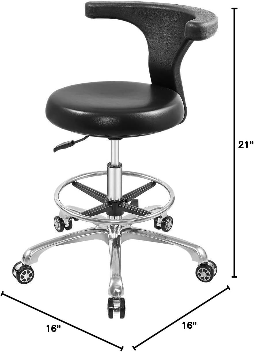 Adjustable Rolling Stool with  - Medical Lab Images recension och pris