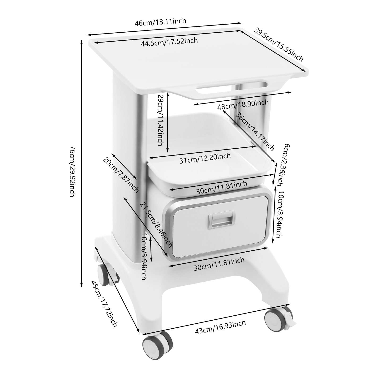 Lab Utility Cart Mobile Work S - Medical Lab Work recension och pris