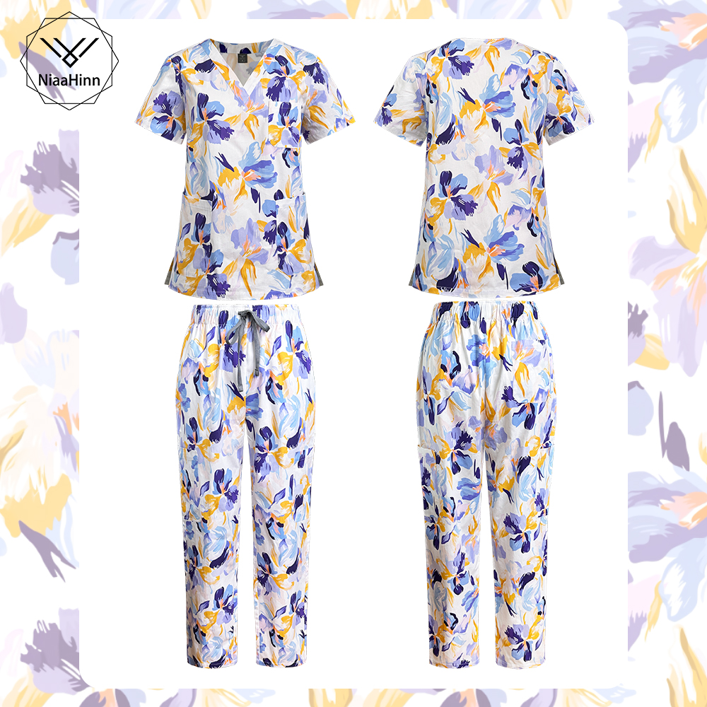 Printed Pattern Nurse Uniforms - Medical Lab Work recension och pris