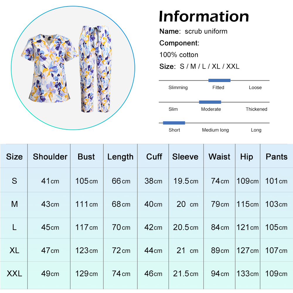 Printed Pattern Nurse Uniforms - Medical Lab Work recension och pris