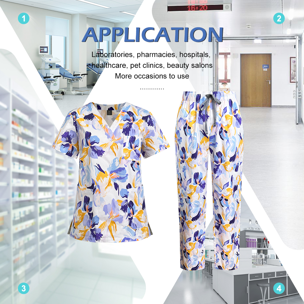 Printed Pattern Nurse Uniforms - Medical Lab Work recension och pris