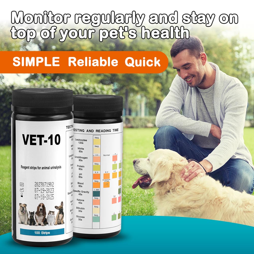 10-Parameter Cat & Dog Urine T - Urinalysis Reagent Strip recension och pris