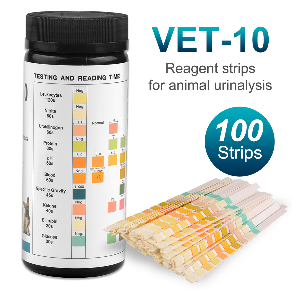 10-Parameter Cat & Dog Urine T - Urinalysis Reagent Strip recension och pris