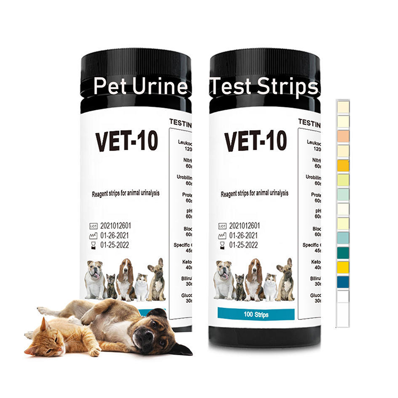 100PCS 10-Parameter Cat & Dog  - Urinalysis Reagent Strip recension och pris