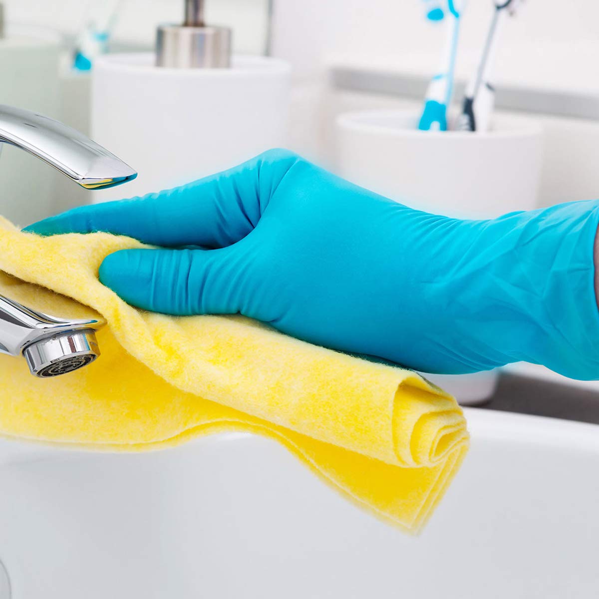 Blue Nitrile Exam Gloves Latex - Medical Lab Images recension och pris